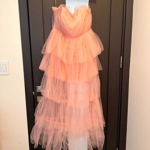 Blush Pink Ruffle dress! BRIDAL SHOWER DRESS